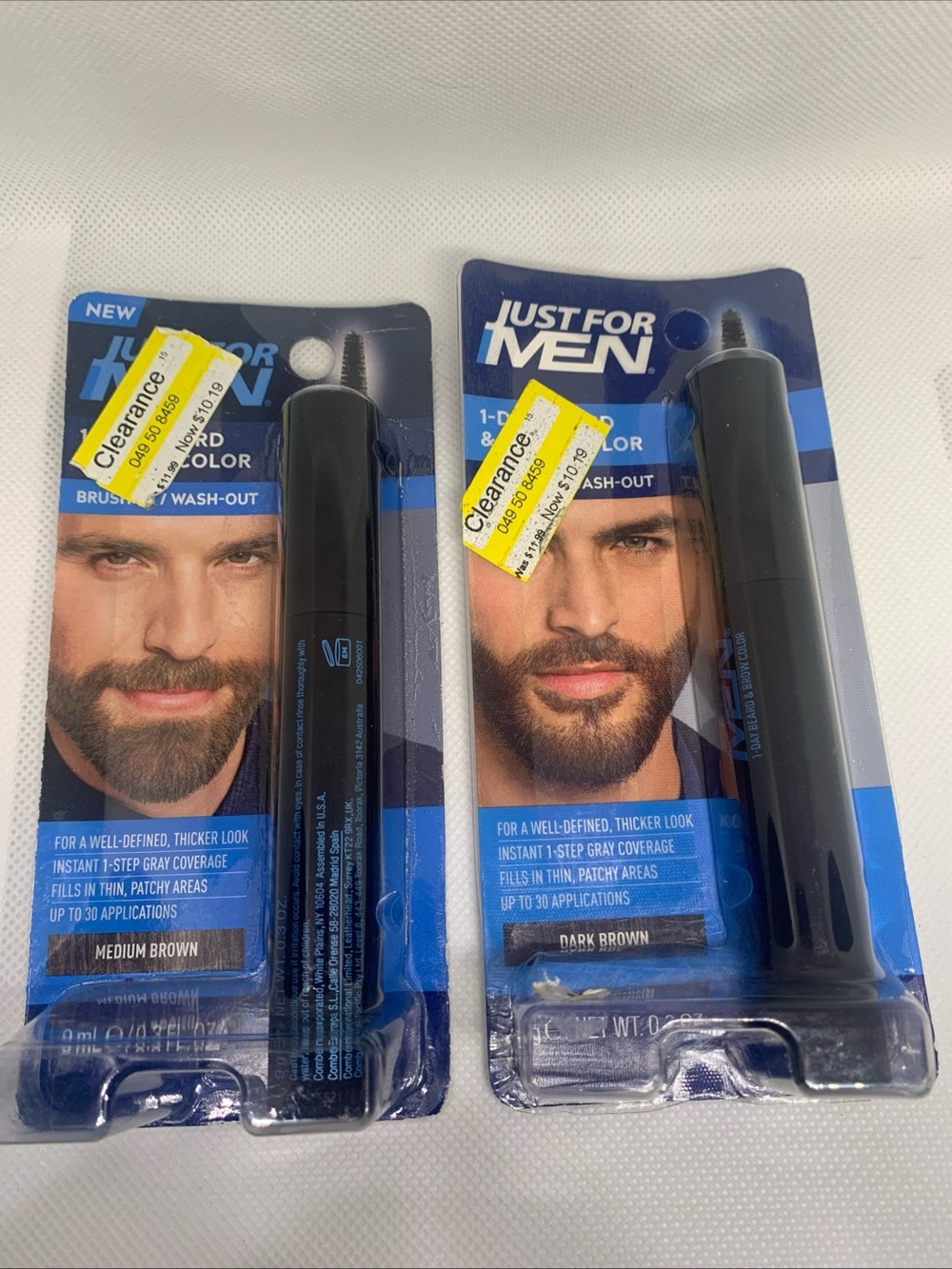 Just For Men Beard Touch-Up Color - Set of 2 in Dark and Medium Brown